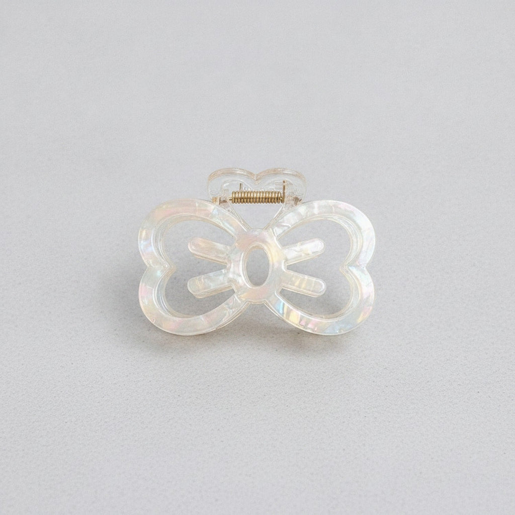 Butterfly Acrylic Hair Claw Clip - Rainbow Green 8.9cm