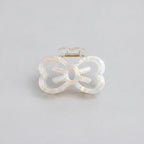 Butterfly Acrylic Hair Claw Clip - Rainbow Green 8.9cm