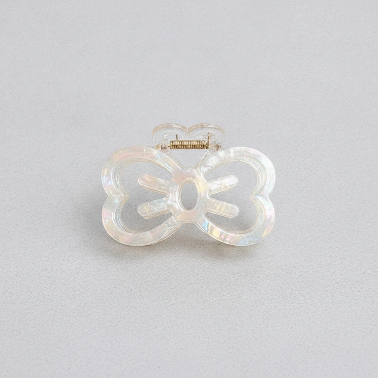 Butterfly Acrylic Hair Claw Clip - Rainbow Green 8.9cm