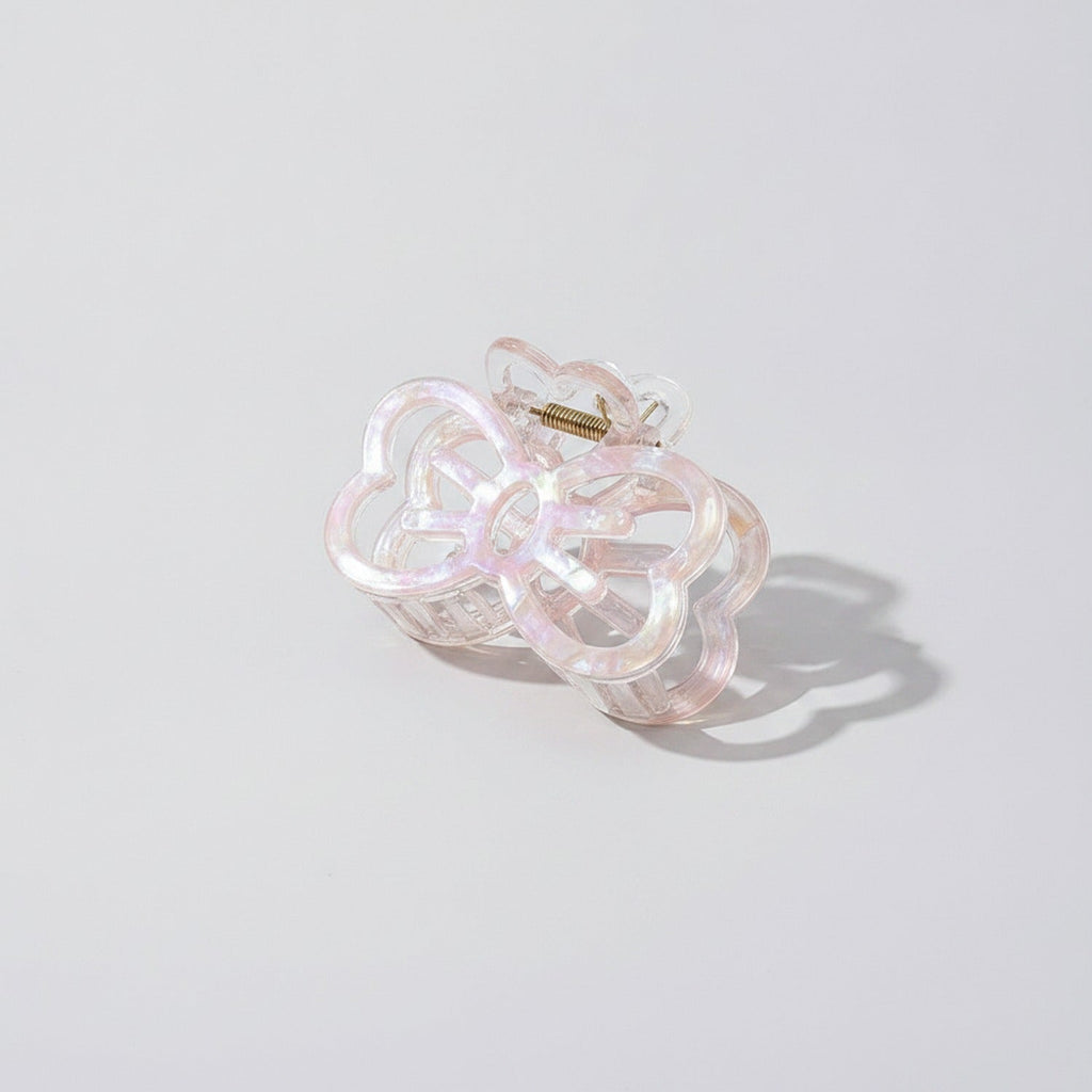 Butterfly Acrylic Hair Claw Clip - Rainbow Green 8.9cm