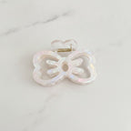 Butterfly Acrylic Hair Claw Clip - Rainbow Pink 8.9cm