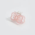 Butterfly Acrylic Hair Claw Clip - Rainbow Pink 8.9cm