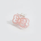 Butterfly Acrylic Hair Claw Clip - Rainbow Pink 8.9cm