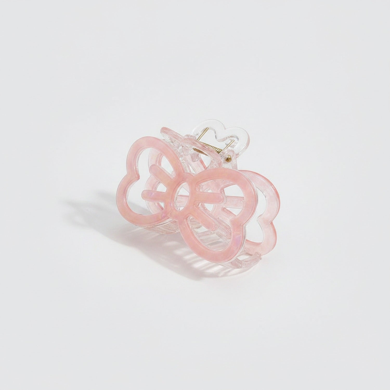 Butterfly Acrylic Hair Claw Clip - Rainbow Pink 8.9cm