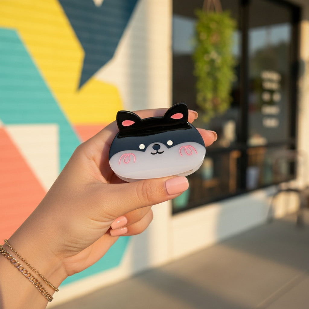 Cat Ear Hair Claw Clip - Black Corgi 7.8cm – hair accessories (view 2)