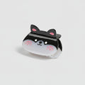 Cat Ear Hair Claw Clip - Black Corgi 7.8cm