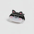 Cat Ear Hair Claw Clip - Black Corgi 7.8cm