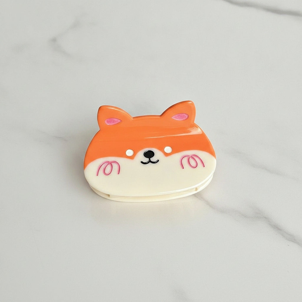 Cat Ear Hair Claw Clip - Yellow Corgi 7.8cm