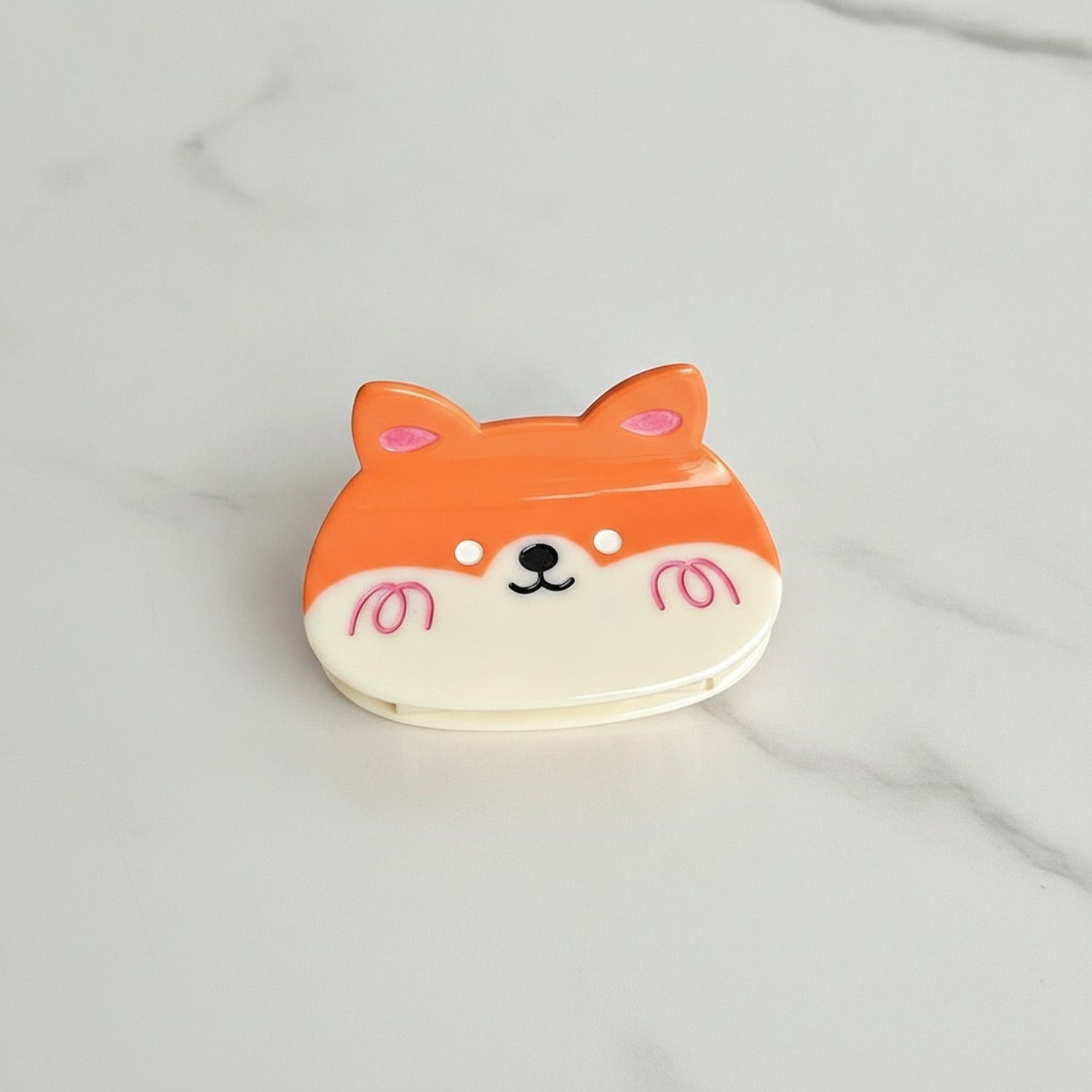 Cat Ear Hair Claw Clip - Yellow Corgi 7.8cm