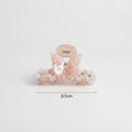 Butterfly Hair Claw With Rhinestone Beads - Rainbow Pink