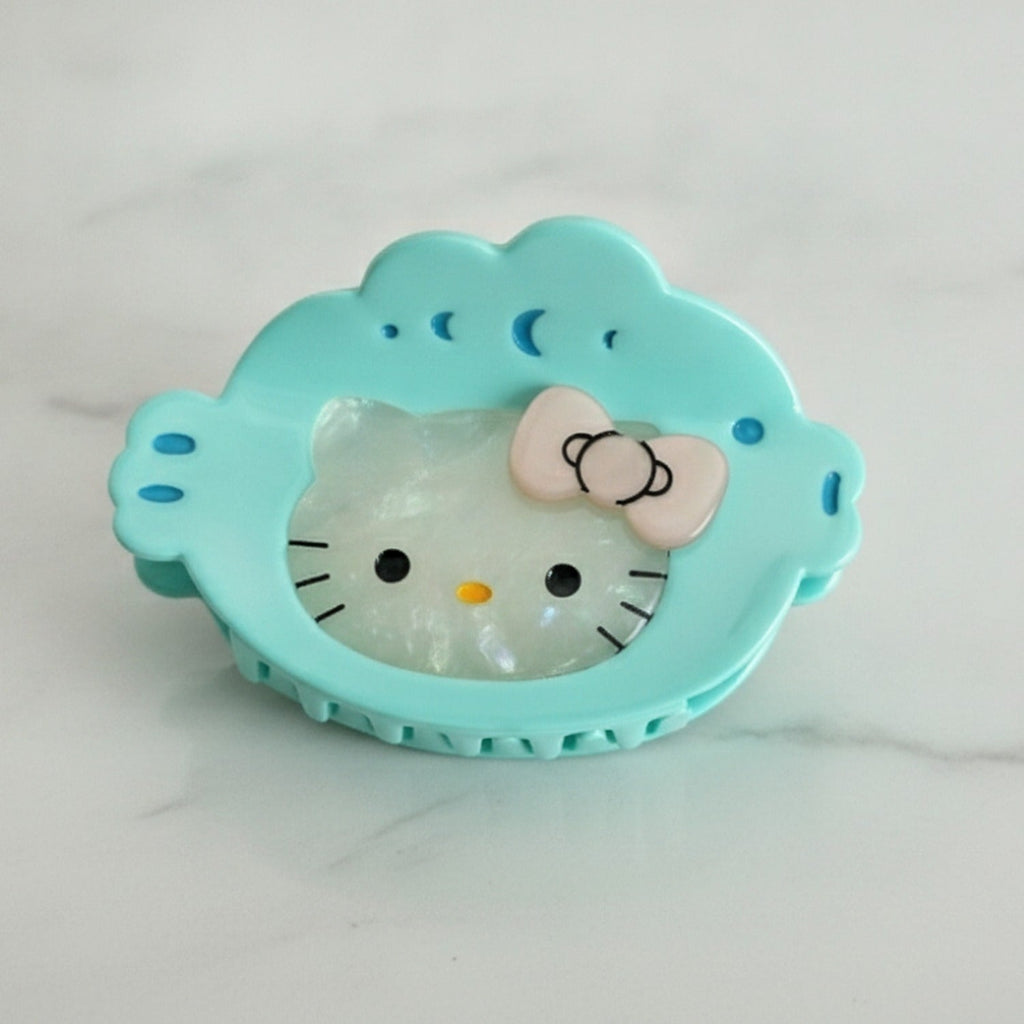 Hello Kitty Hair Claw Clip - Blue 8.5cm