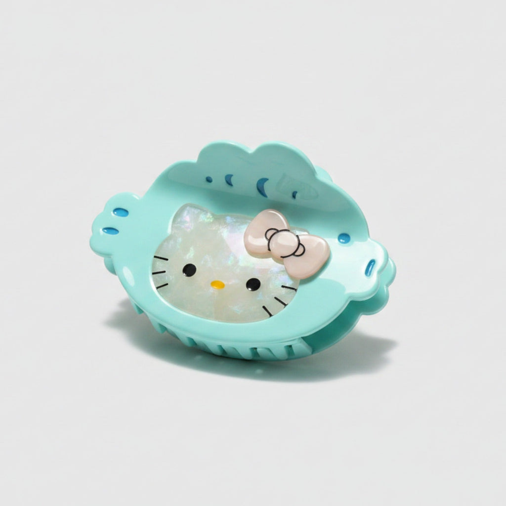 Hello Kitty Hair Claw Clip - Blue 8.5cm