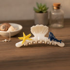Shell Hair Claw With Starfish Charm - 12cm – hair accessories (view 2)