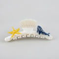 Shell Hair Claw With Starfish Charm - 12cm – hair accessories (view 1)