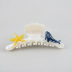 Shell Hair Claw With Starfish Charm - 12cm – hair accessories (view 1)