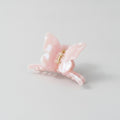 Pearl Butterfly Hair Claw Clip - Stripe Pink 14.5cm