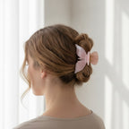 Pearl Butterfly Hair Claw Clip - Stripe Pink 14.5cm – hair accessories (view 3)