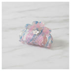 Flower Hair Claw Clip - Blue & Pink 8cm – hair accessories (view 3)