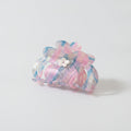 Flower Hair Claw Clip - Blue & Pink 8cm