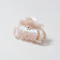 Flower Hair Claw Clip - Pink-Green 8cm