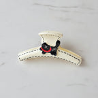 Cow Charm Hair Claw Clip - Cream White 11.8cm