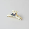 Cow Charm Hair Claw Clip - Cream White 11.8cm