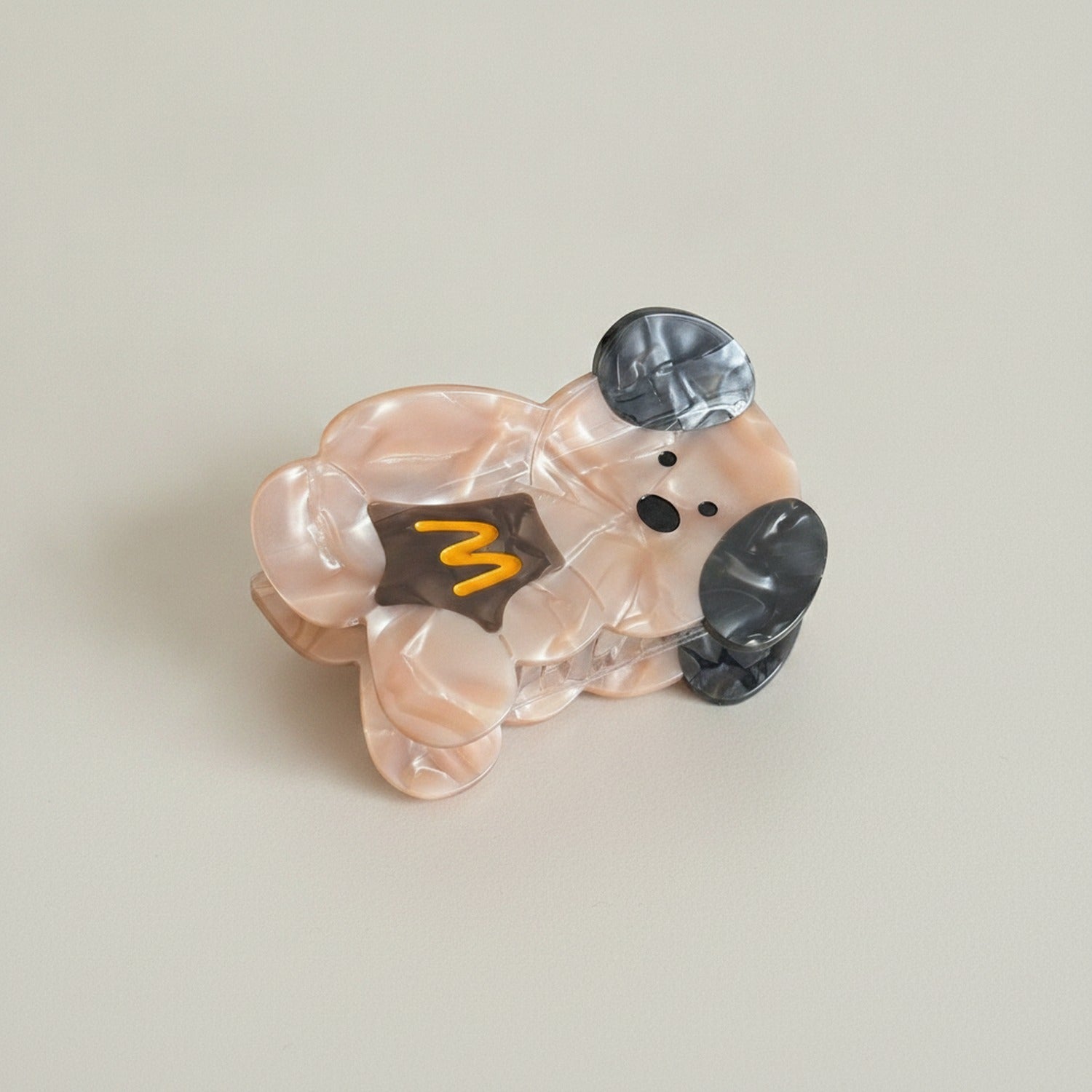 Cartoon Bear Hair Claw Clip With Lightning Bolt
