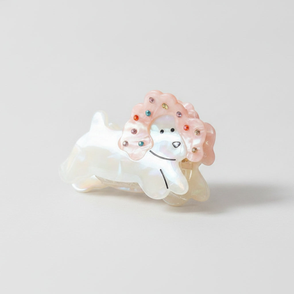 Pink Rhinestone Angel Wing Hair Claw – hair accessories (view 1)