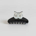 Rhinestone Cat Hair Claw Clip - White 8.7cm
