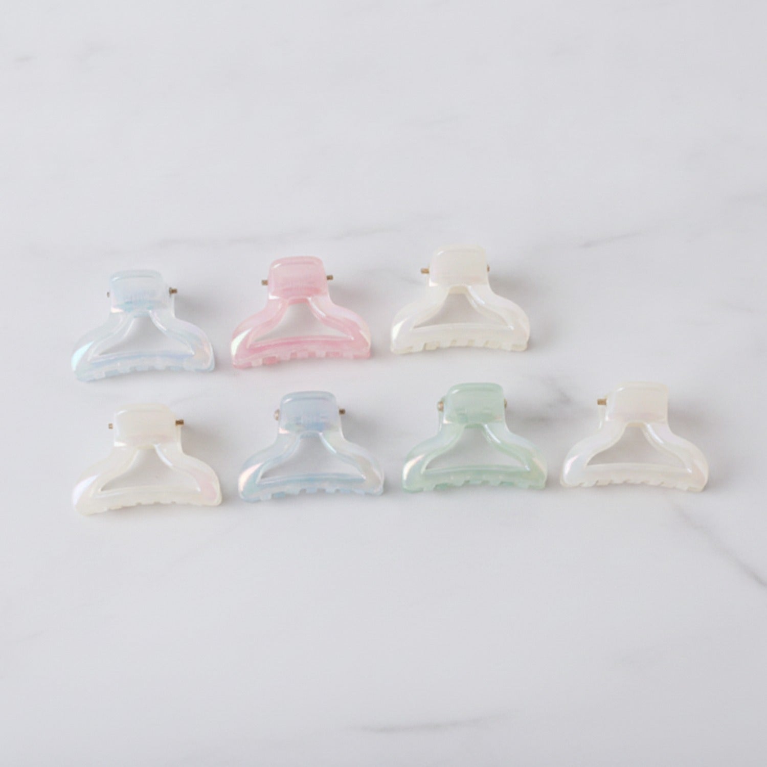 Mini Claw Clip Set – 6 Pack - Mint & Blue