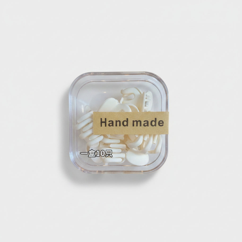 Cream Handmade Pearl Hair Clips Set