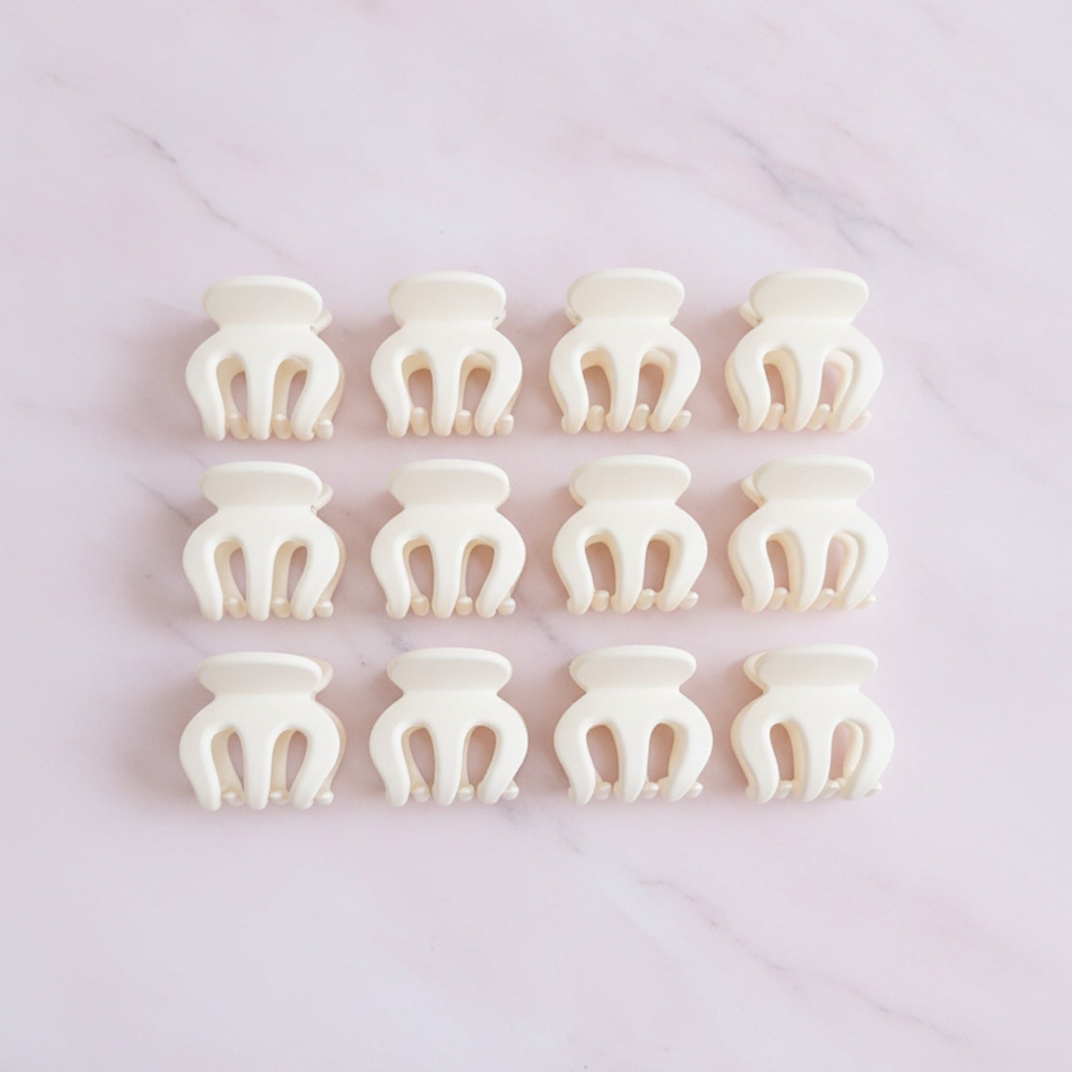 Cream Handmade Pearl Hair Clips Set