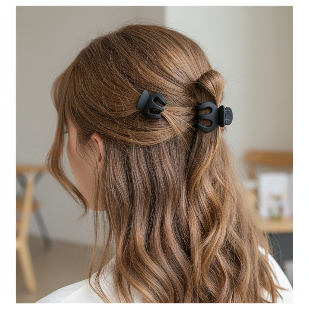 Black Octopus Hair Claw Clip Hand Made