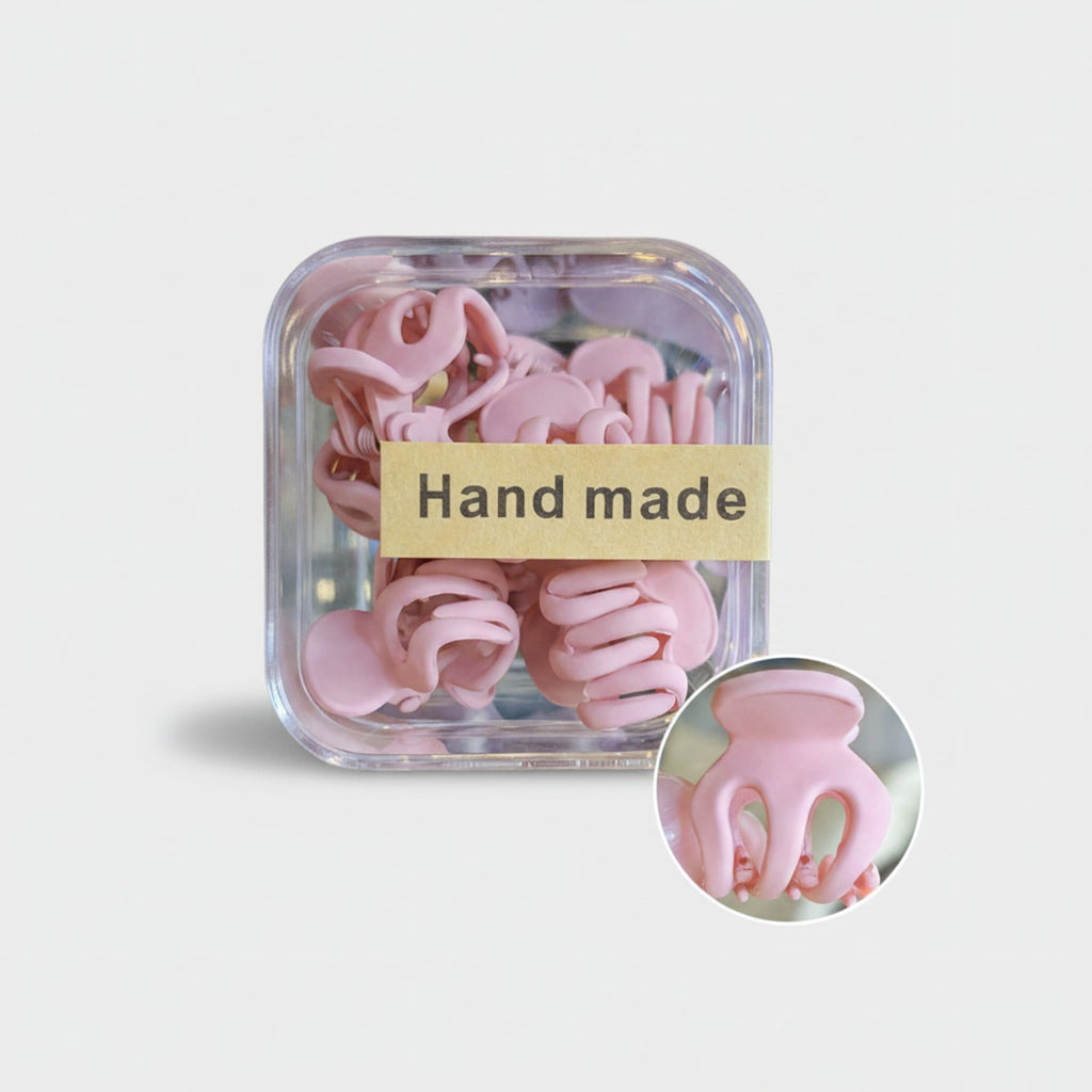 Pink Claw Hair Clips Hand-Made Set
