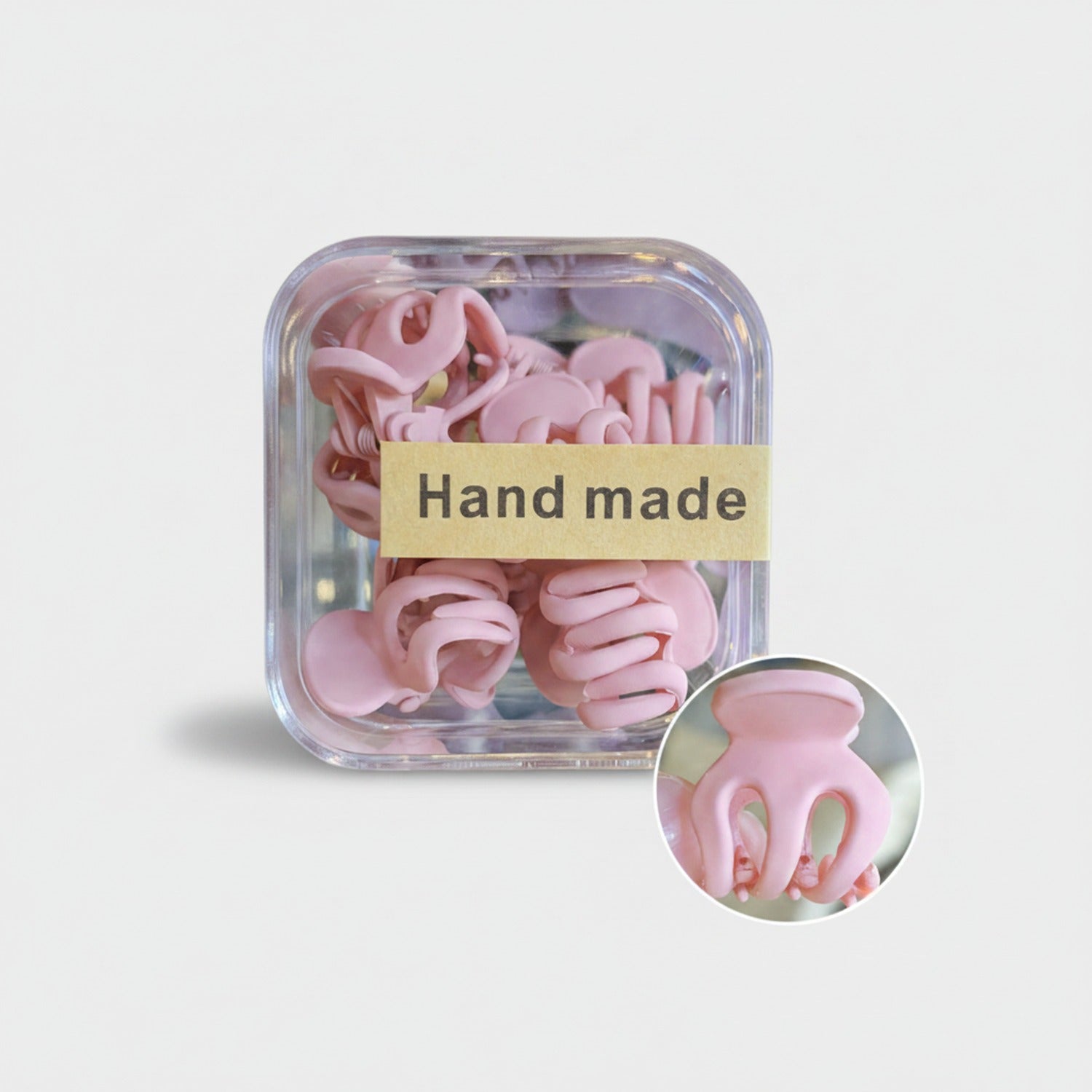 Pink Claw Hair Clips Hand-Made Set