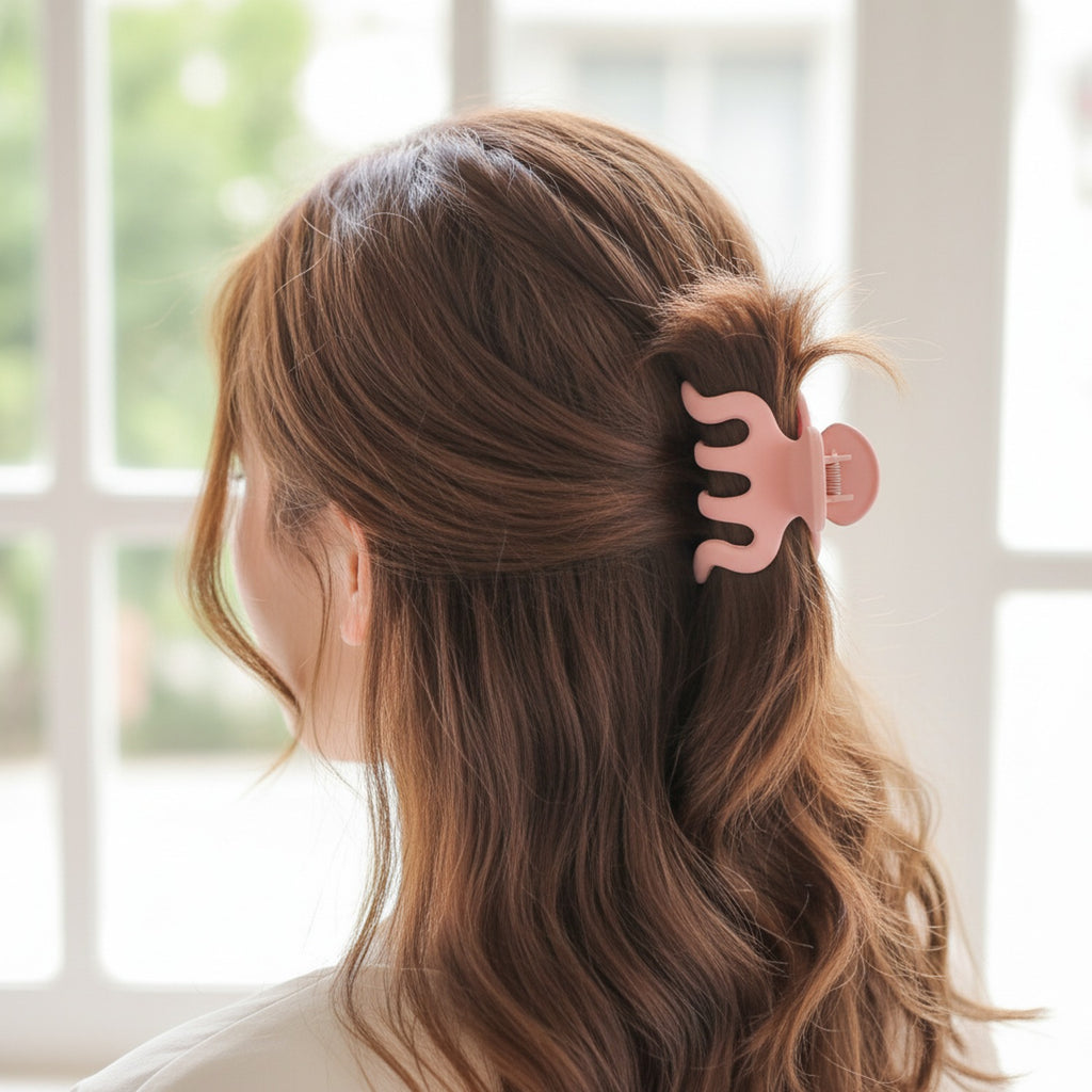 Pink Claw Hair Clips Hand-Made Set