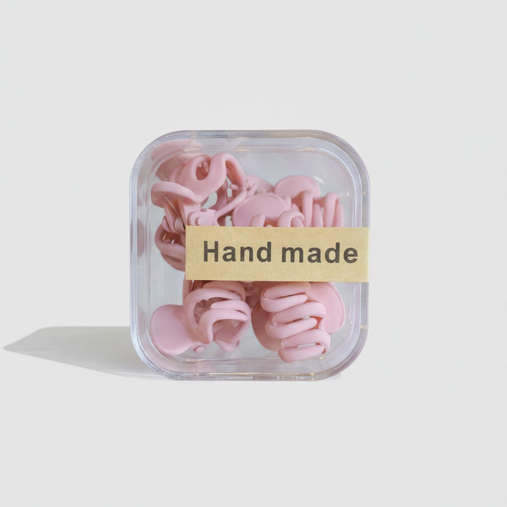 Pink Claw Hair Clips Hand-Made Set – hair accessories (view 1)