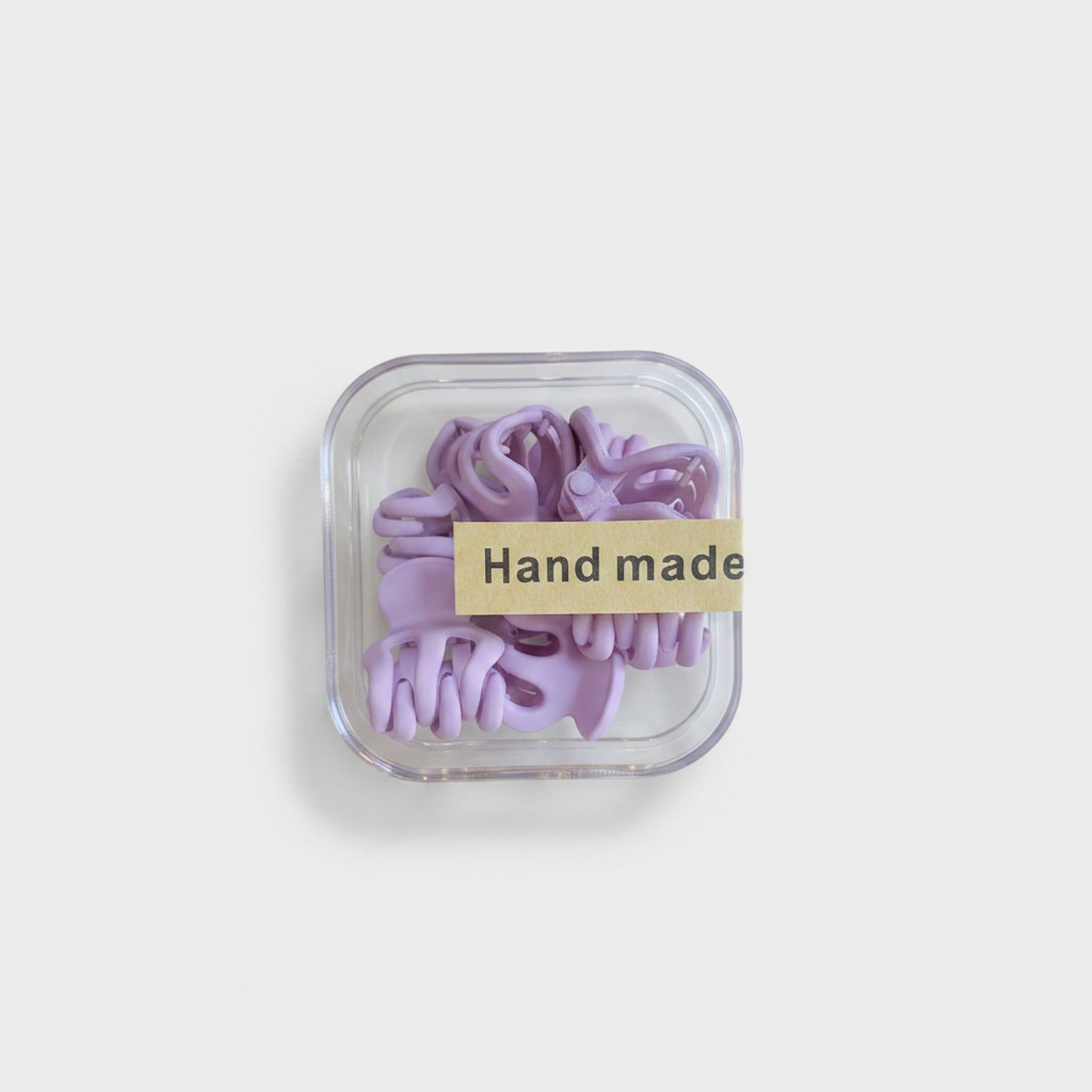 Purple Wavy Hair Clips Set Hand Made