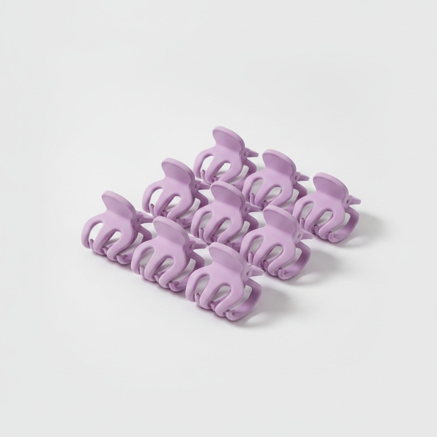 Purple Wavy Hair Clips Set Hand Made