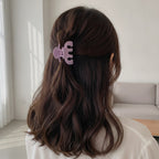 Purple Wavy Hair Clips Set Hand Made – hair accessories (view 3)