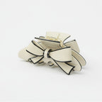 Bow Claw Hair Clip - Beige Bow