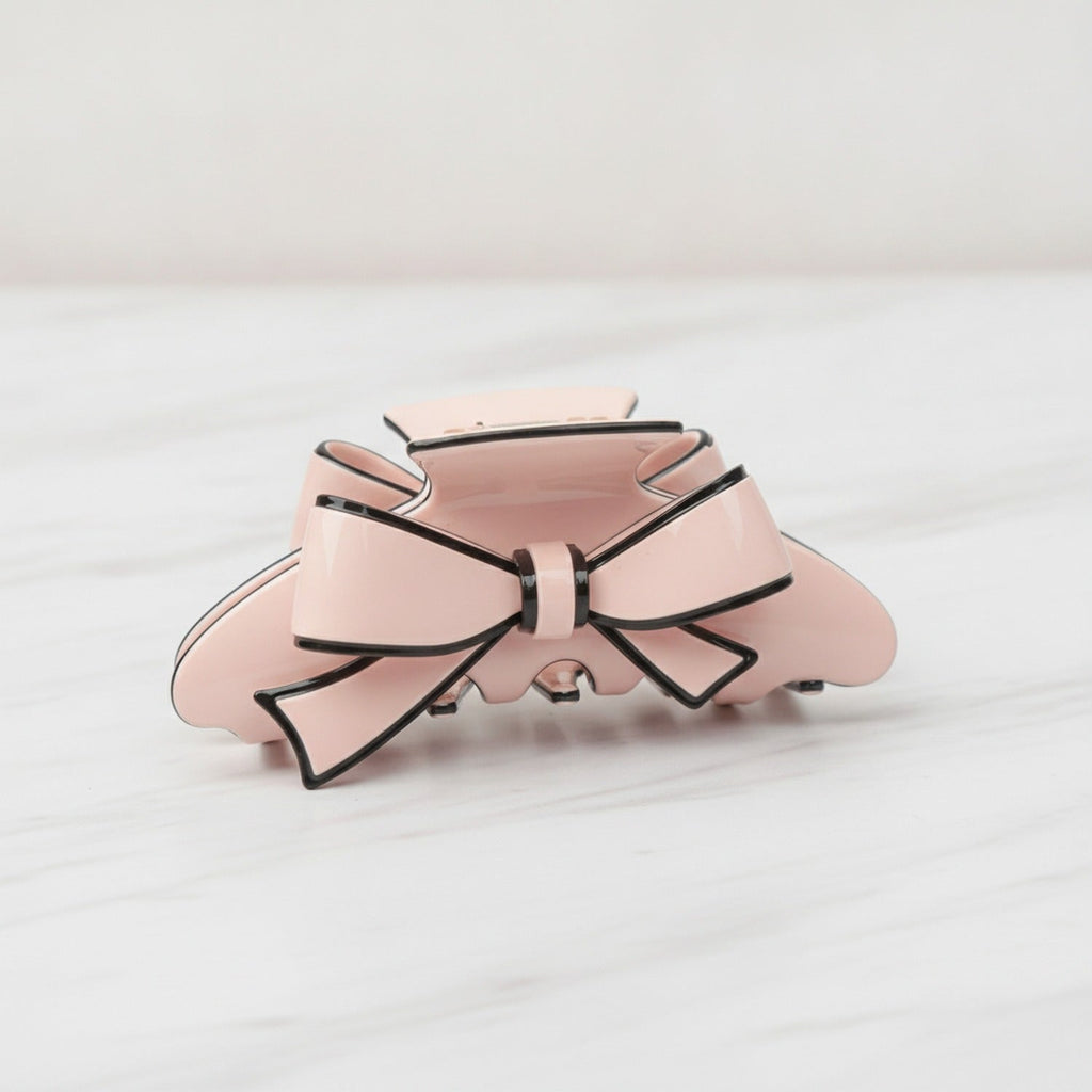 Bow Claw Hair Clip - Pink Bow