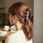 Tri-Sphere Hair Claw Clip - Small Pink + Gray Hair Clip – hair accessories (view 2)