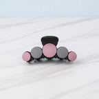 Tri-Sphere Hair Claw Clip - Small Pink + Gray Hair Clip
