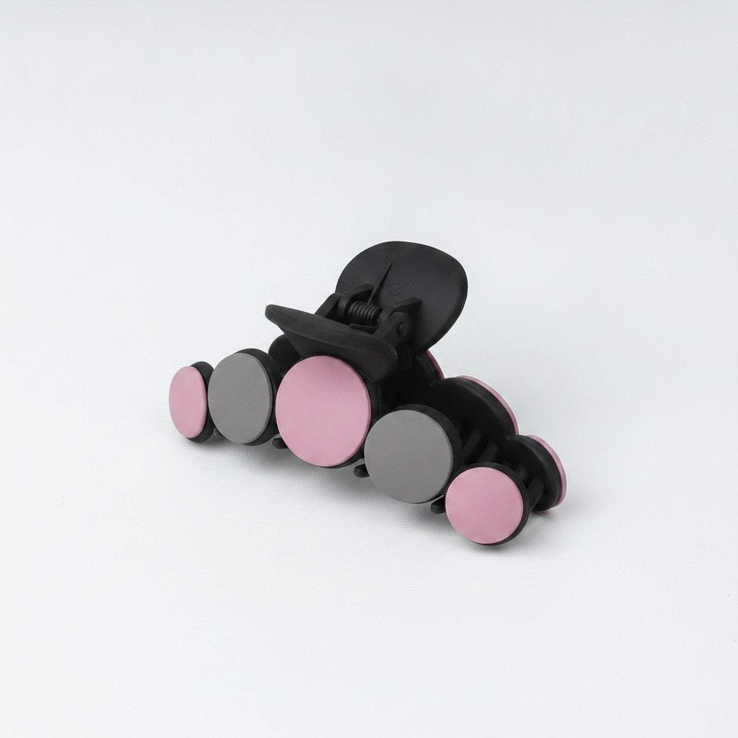 Tri-Sphere Hair Claw Clip - Small Pink + Gray Hair Clip