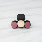 Tri-Sphere Hair Claw Clip - Small White & Pink Hair Clip