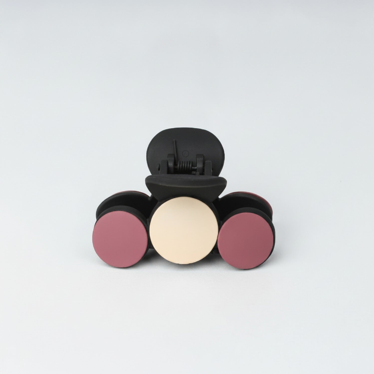 Tri-Sphere Hair Claw Clip - Small White & Pink Hair Clip