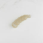 Twisted Spiral Clear Acrylic Hair Claw - TCB-981 Jelly Beige