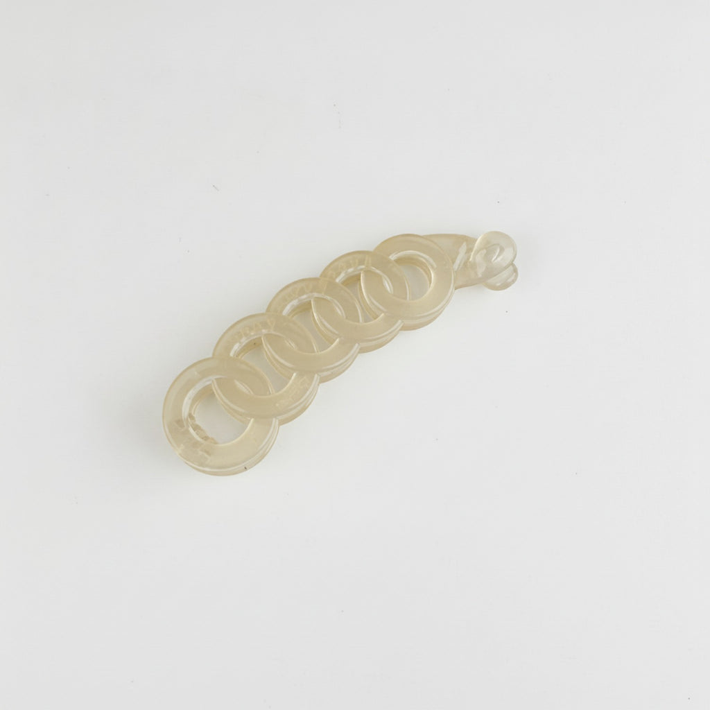 Twisted Spiral Clear Acrylic Hair Claw - TCB-981 Jelly Beige