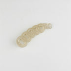 Twisted Spiral Clear Acrylic Hair Claw - TCB-981 Jelly Beige